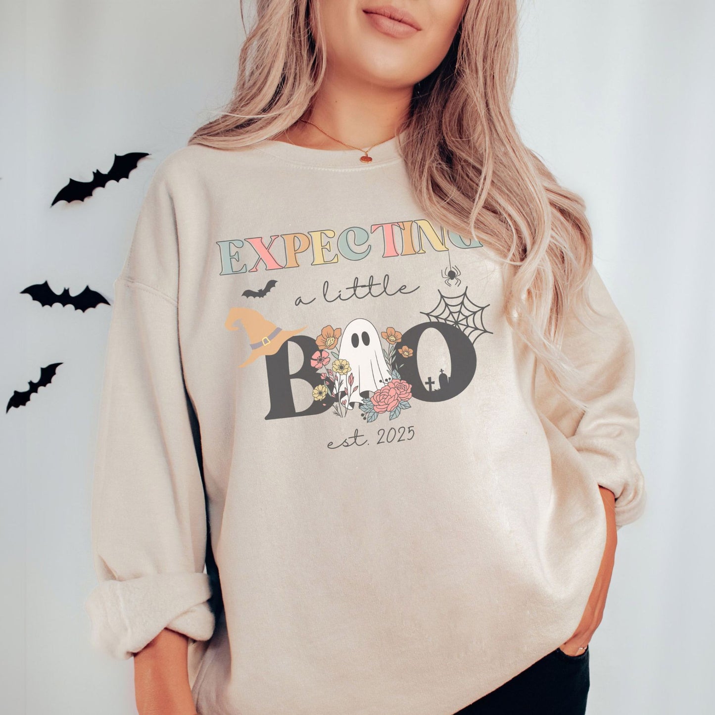 Expecting A Little Boo Halloween Pregnancy Sweatshirt