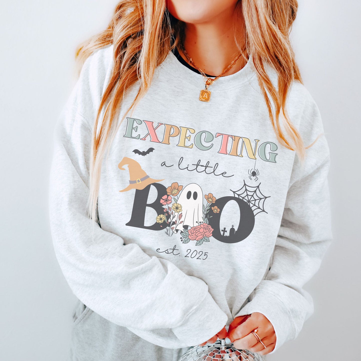 Expecting A Little Boo Halloween Pregnancy Sweatshirt
