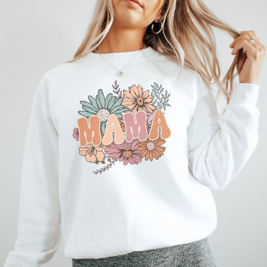 Retro Floral Mama Sweatshirt