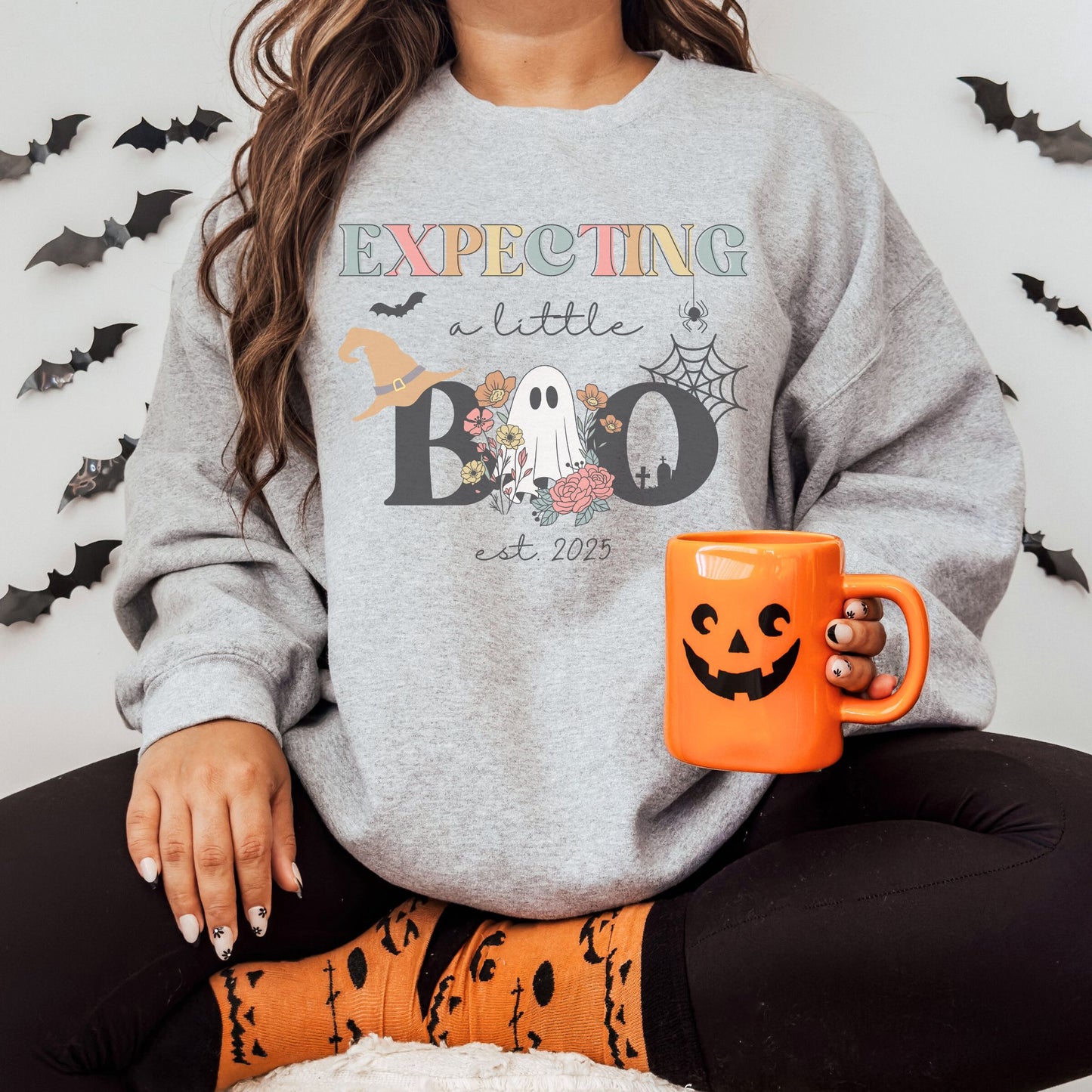 Expecting A Little Boo Halloween Pregnancy Sweatshirt
