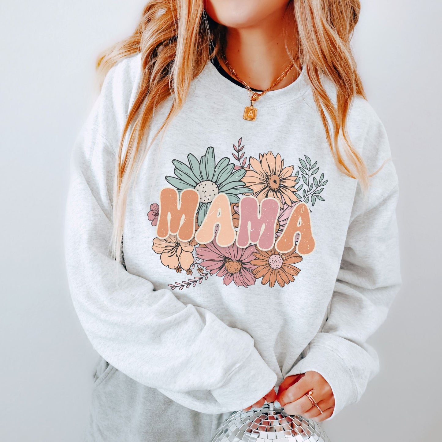 Retro Floral Mama Sweatshirt