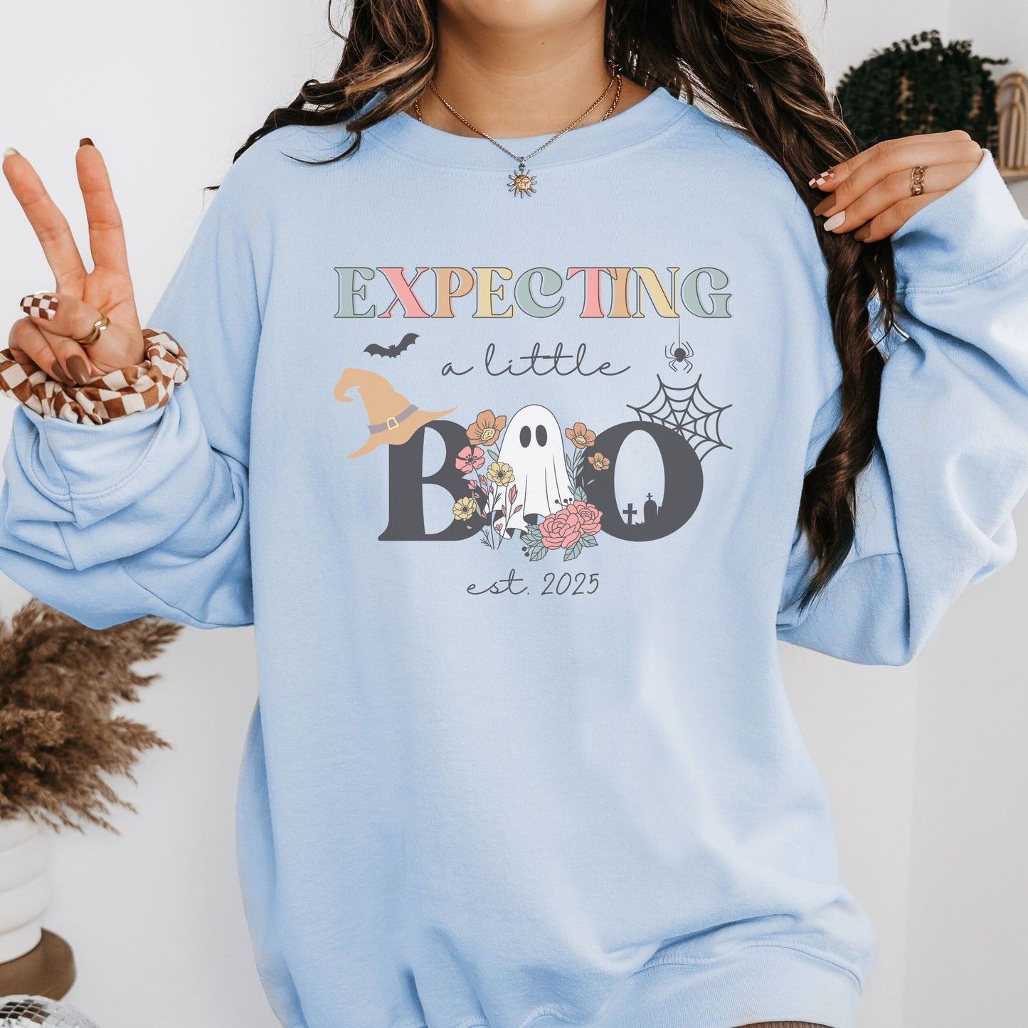 Expecting A Little Boo Halloween Pregnancy Sweatshirt