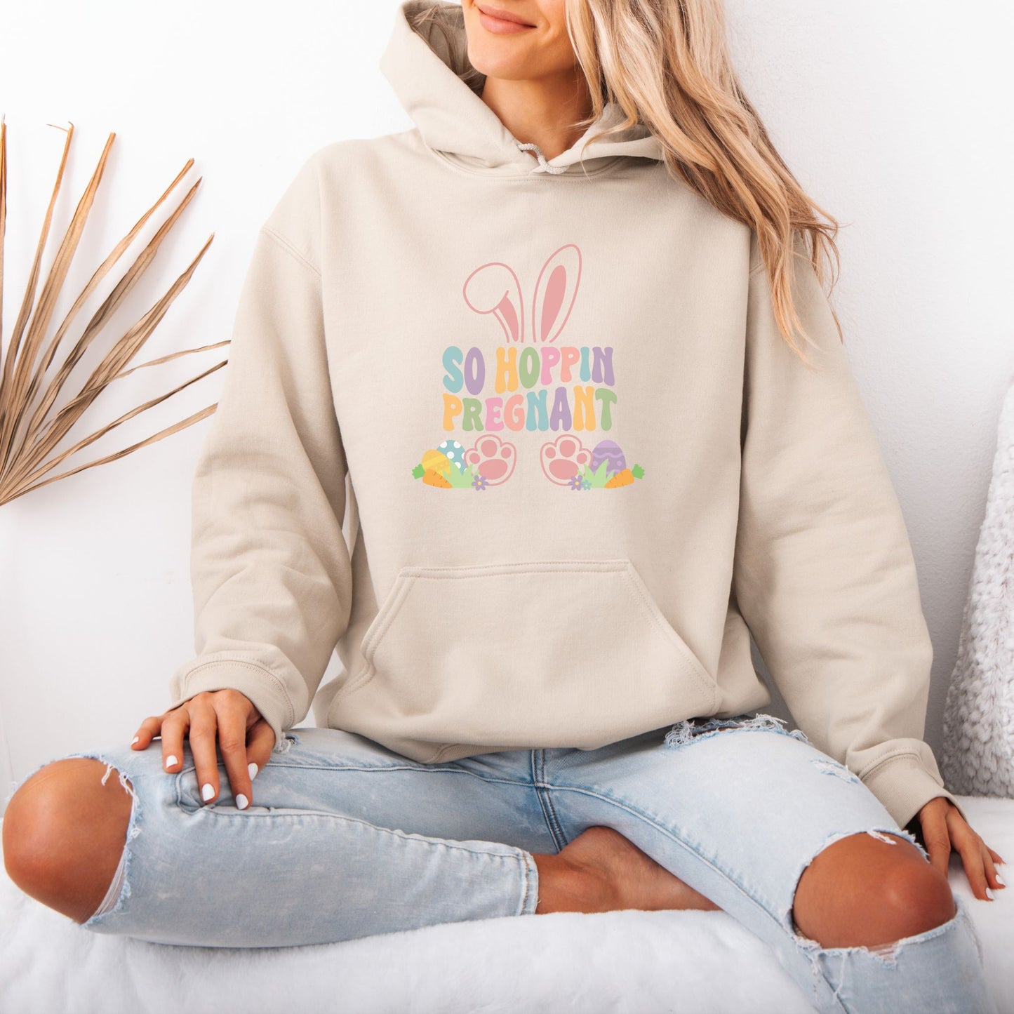 So Hoppin Pregnant Easter Pregnancy Hoodie