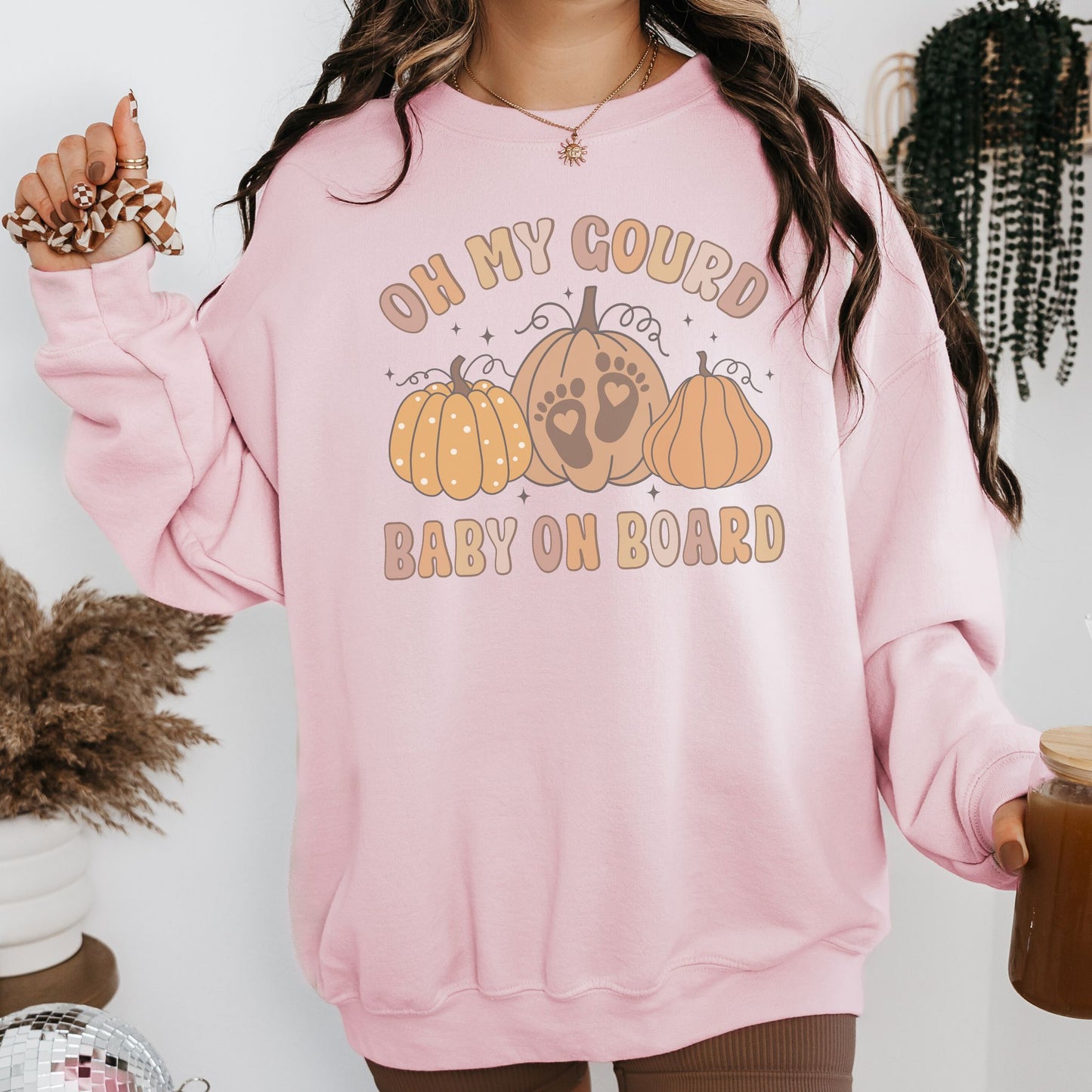 Oh My Gourd Baby On Board Pregnancy Sweatshirt