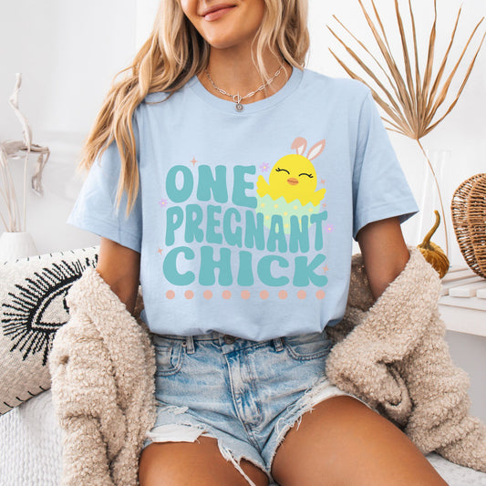 One Pregnant Chick Easter Pregnancy T-Shirt