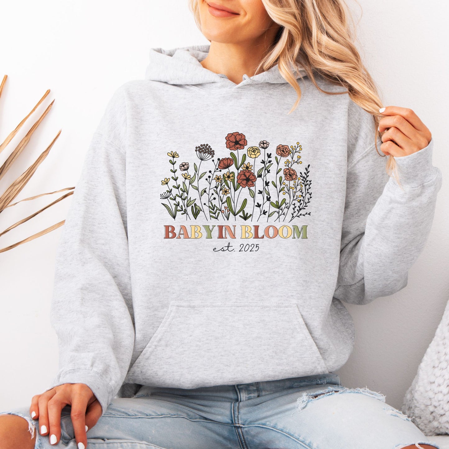 Personalized Baby in Bloom Pregnancy Hoodie