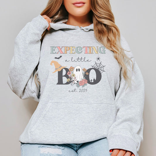 Expecting A Little Boo Halloween Pregnancy Hoodie
