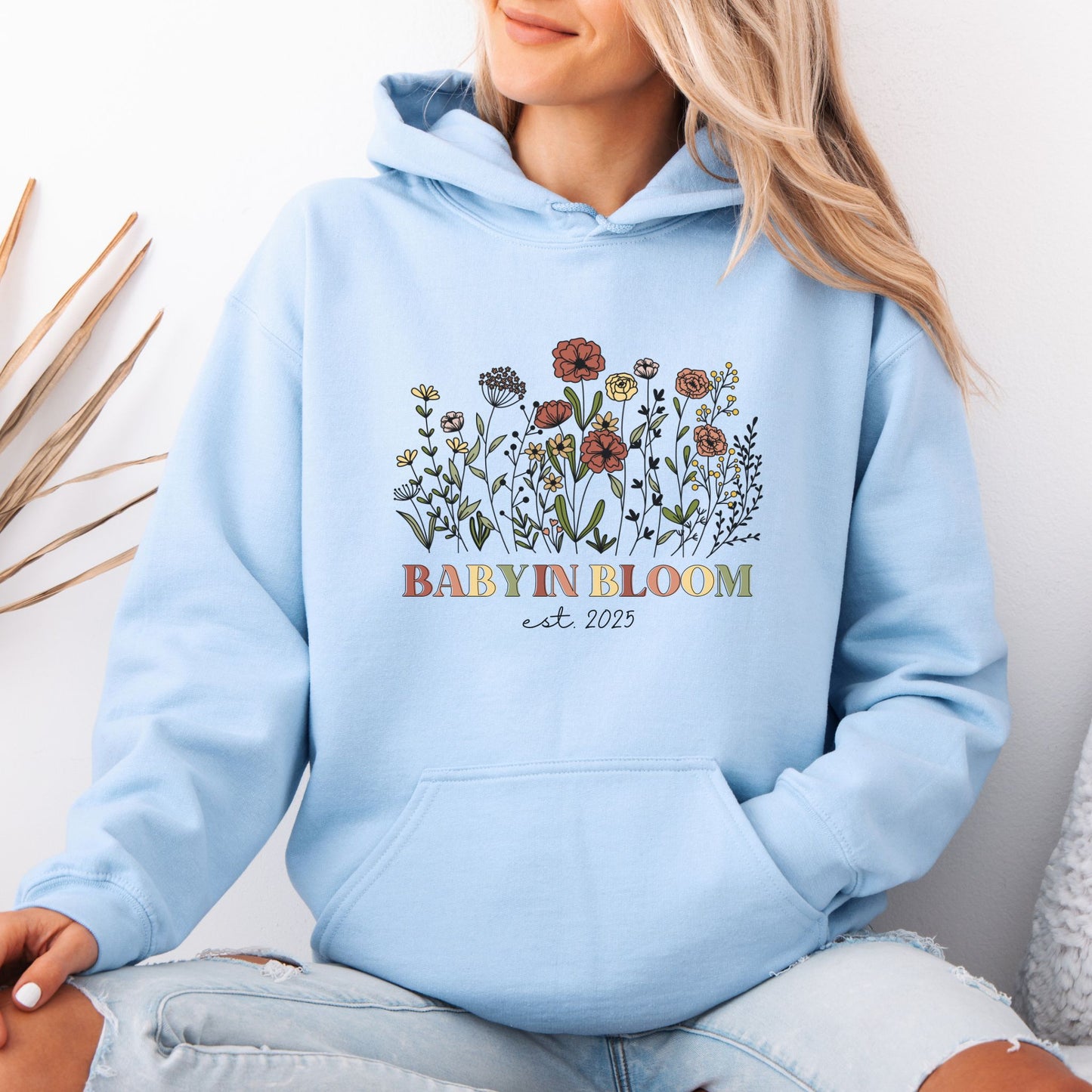 Personalized Baby in Bloom Pregnancy Hoodie