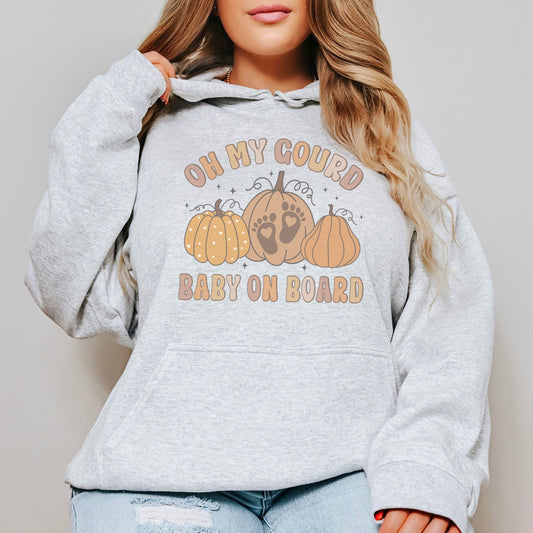 Oh My Gourd Baby On Board Pregnancy Hoodie