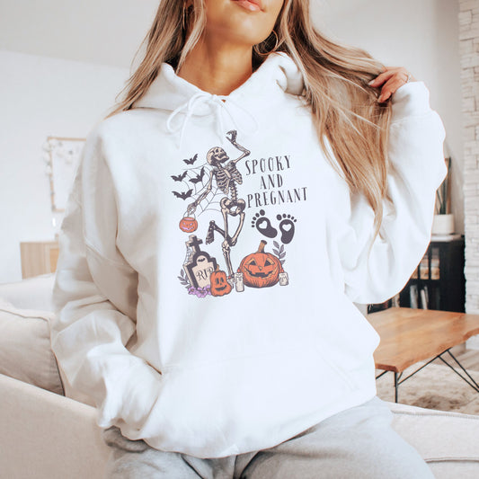 Spooky and Pregnant Halloween Pregnancy Hoodie