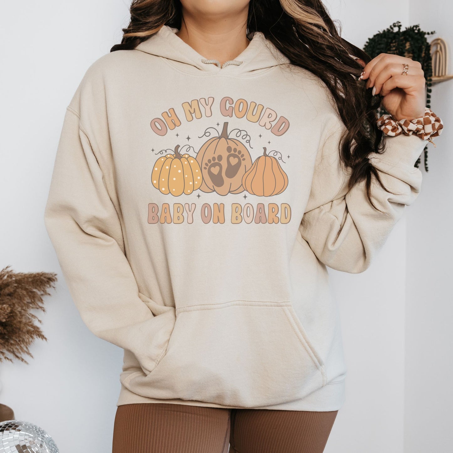 Oh My Gourd Baby On Board Pregnancy Hoodie