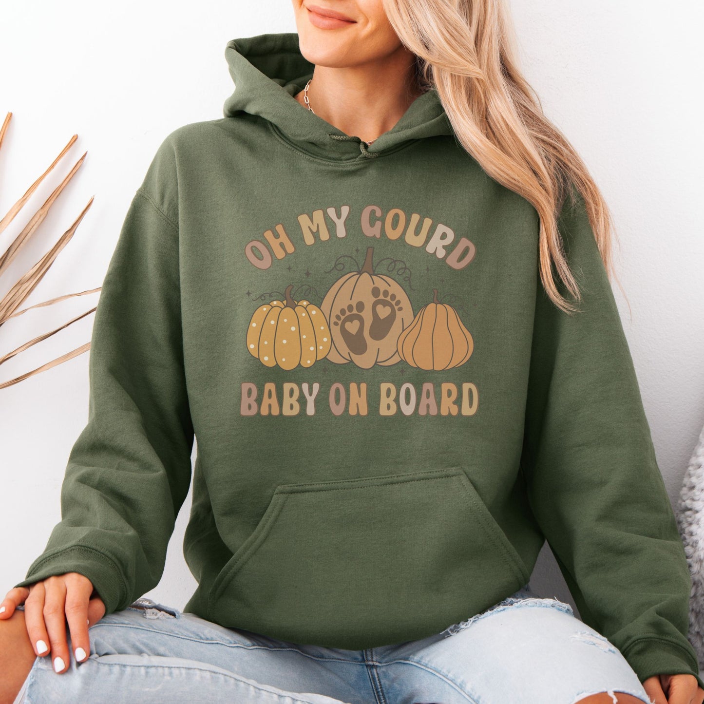 Oh My Gourd Baby On Board Pregnancy Hoodie