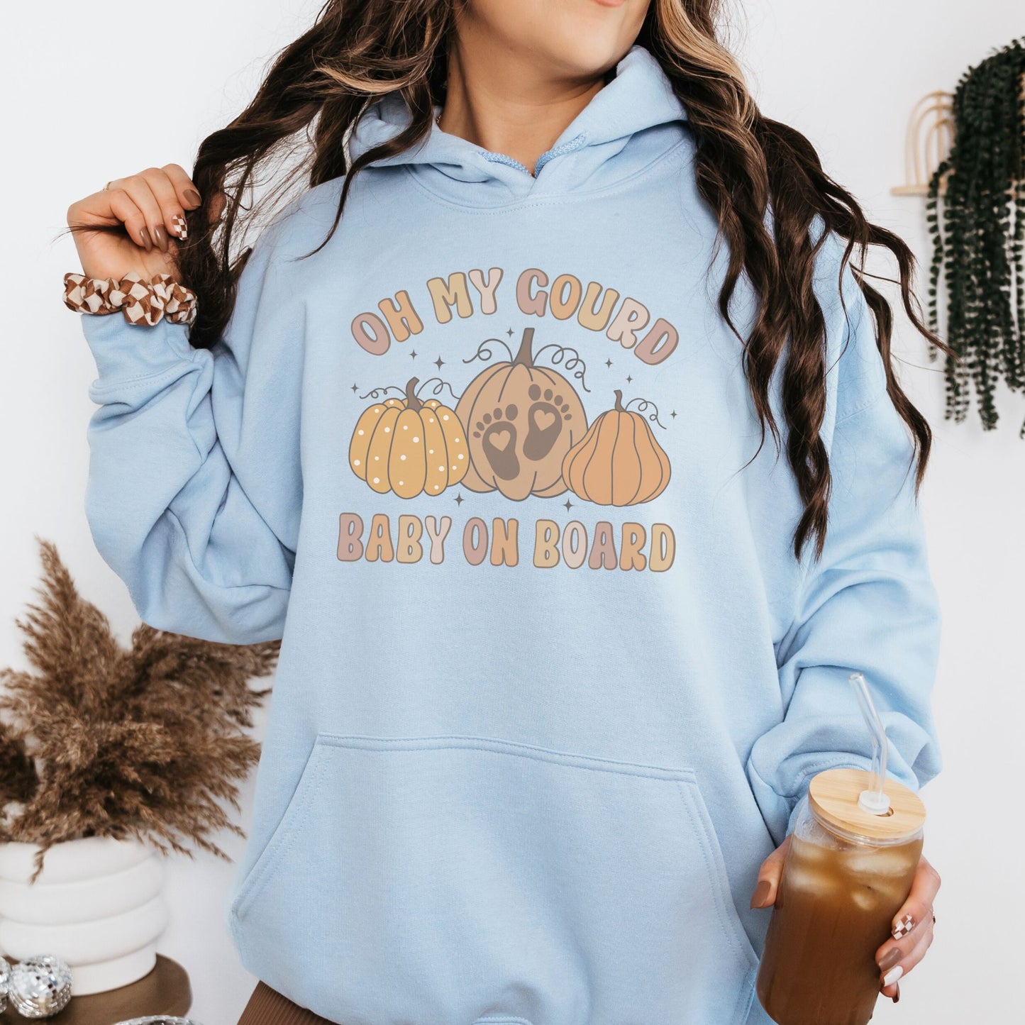 Oh My Gourd Baby On Board Pregnancy Hoodie