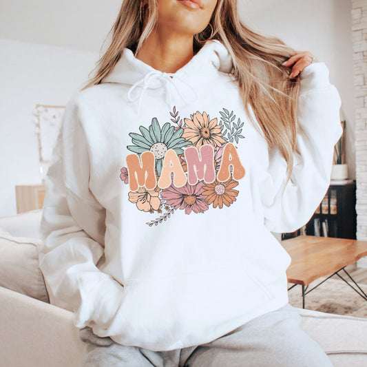Retro Floral Mama Hoodie