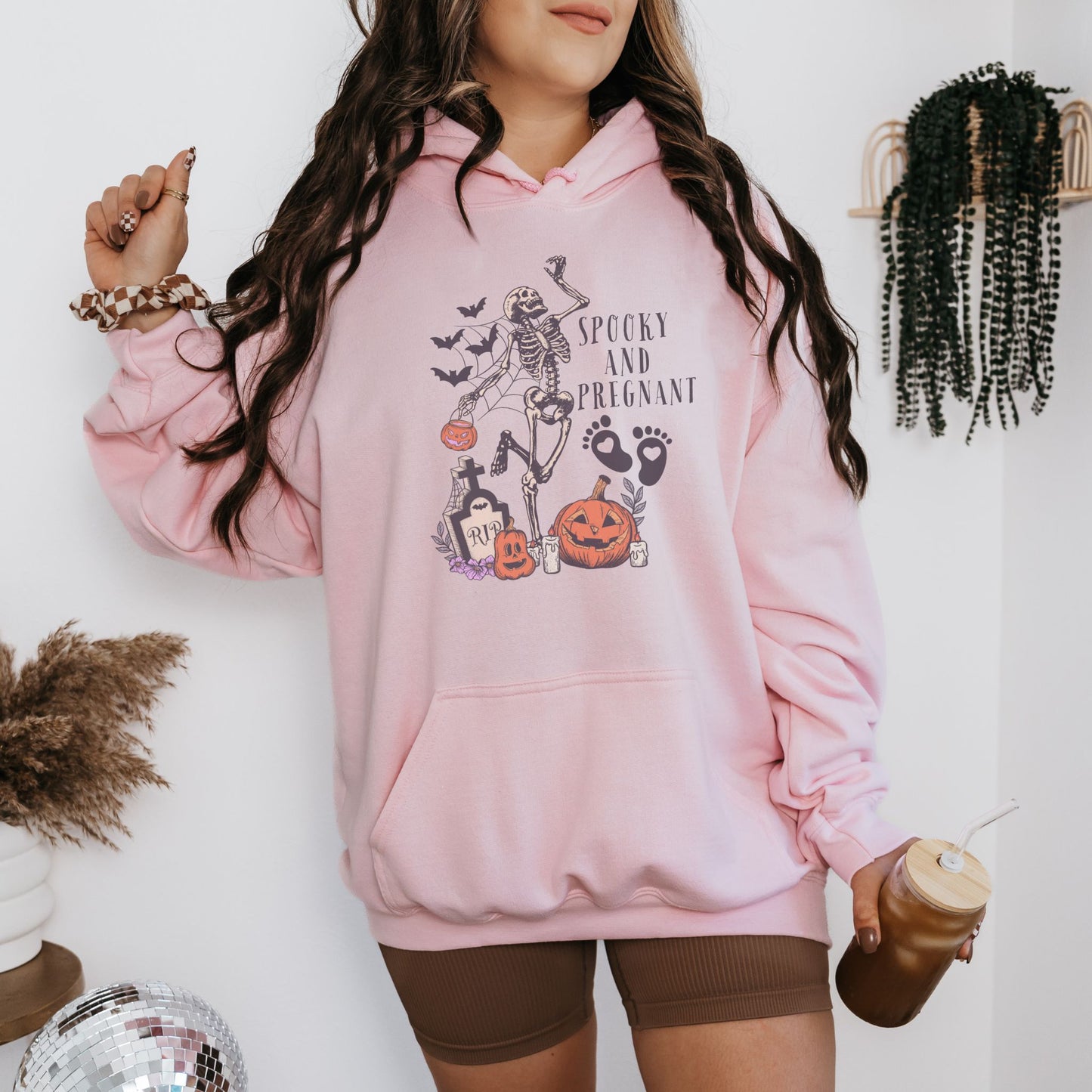 Spooky and Pregnant Halloween Pregnancy Hoodie