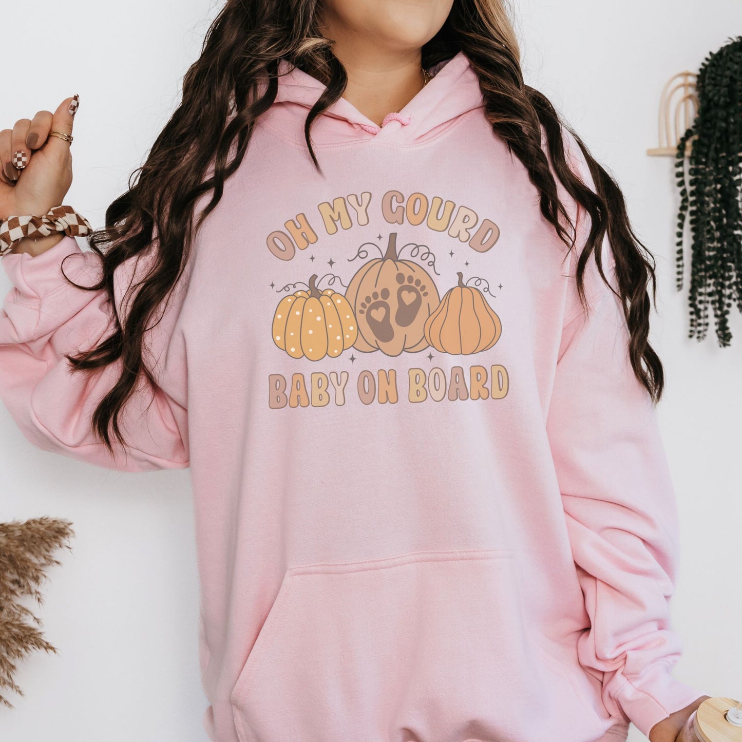 Oh My Gourd Baby On Board Pregnancy Hoodie