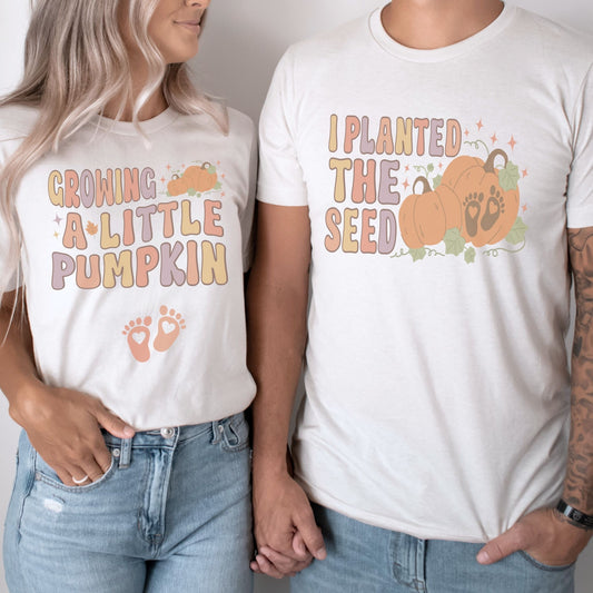 Growing A Little Pumpkin Fall Pregnancy T-Shirt