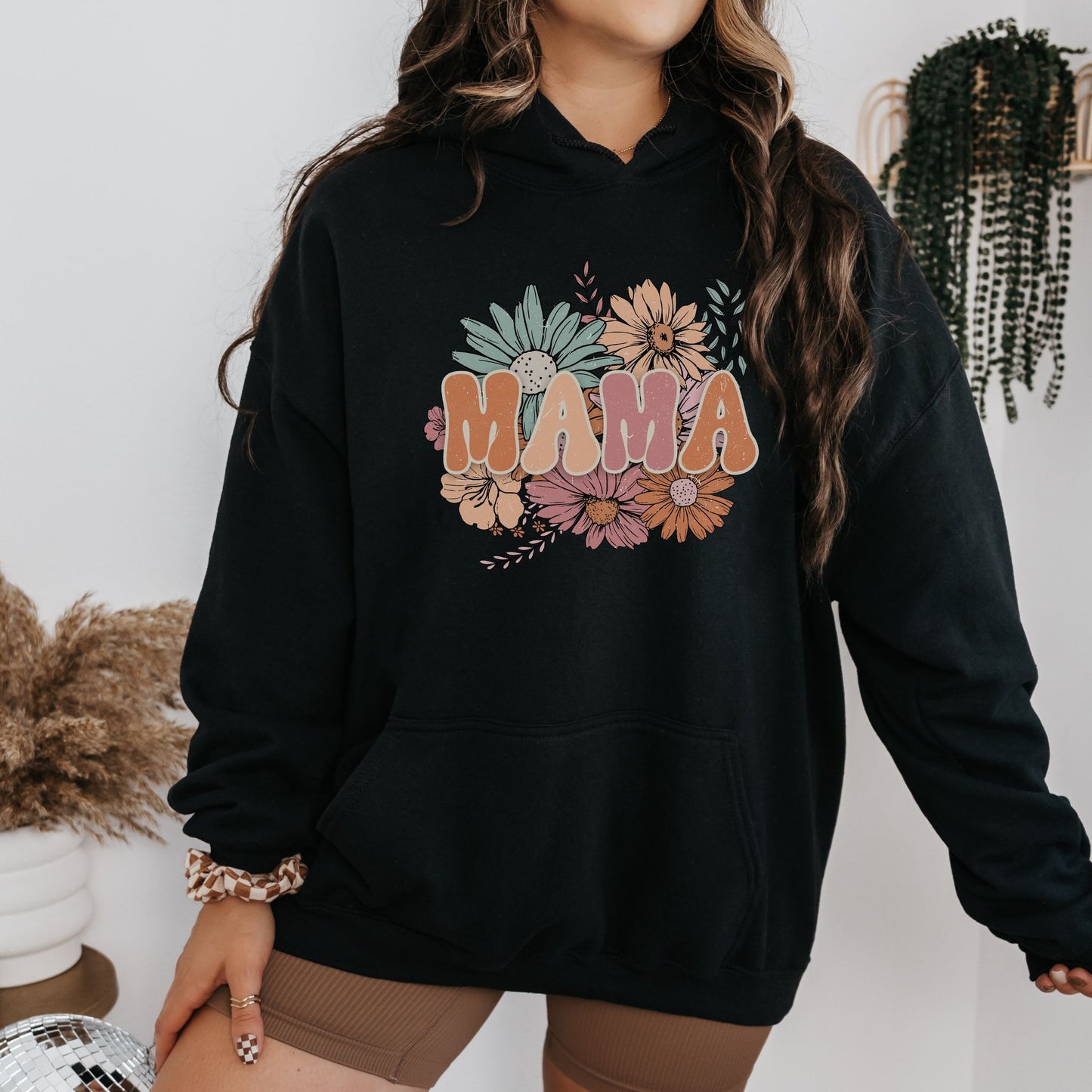 Retro Floral Mama Hoodie