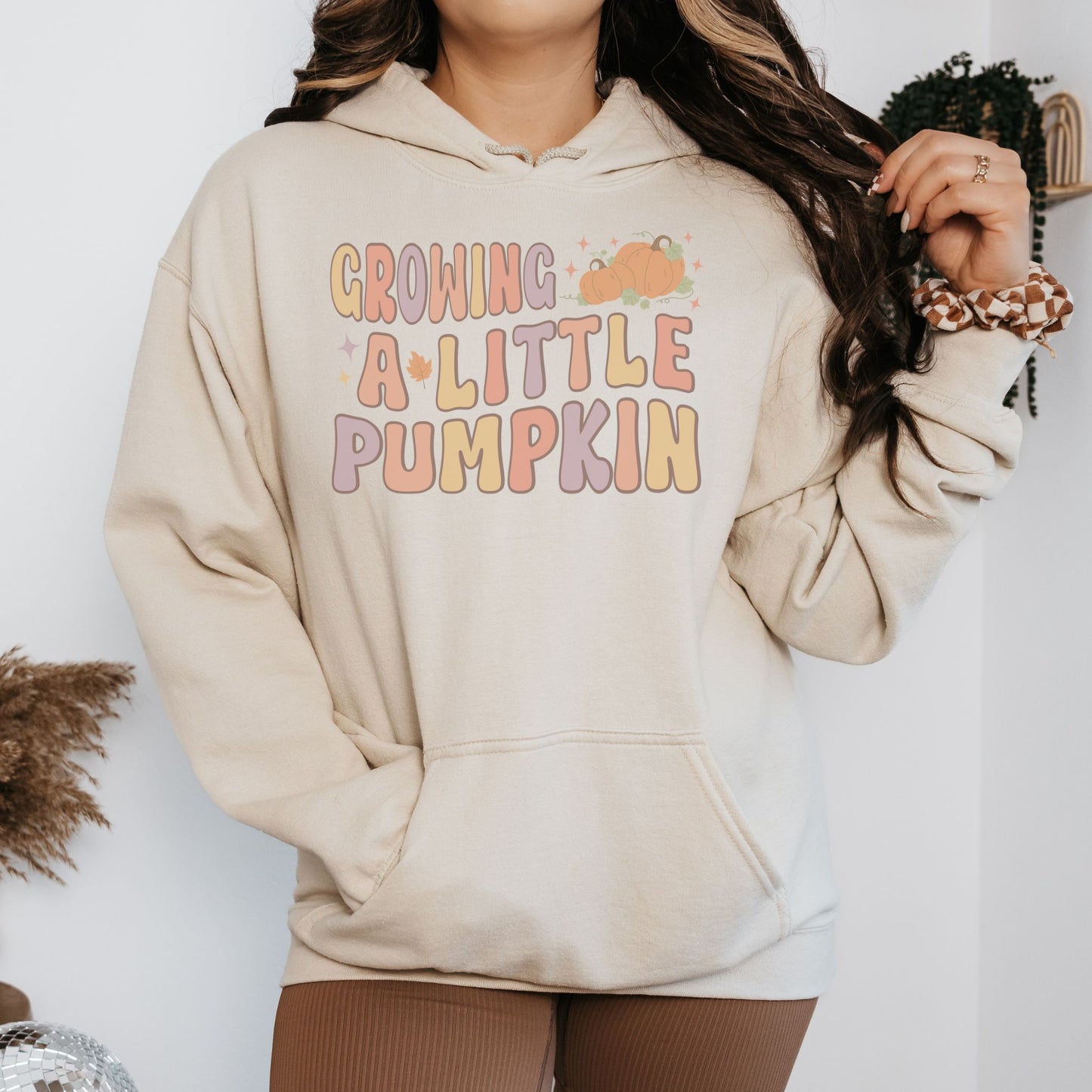 Growing A Little Pumpkin Fall Pregnancy Hoodie
