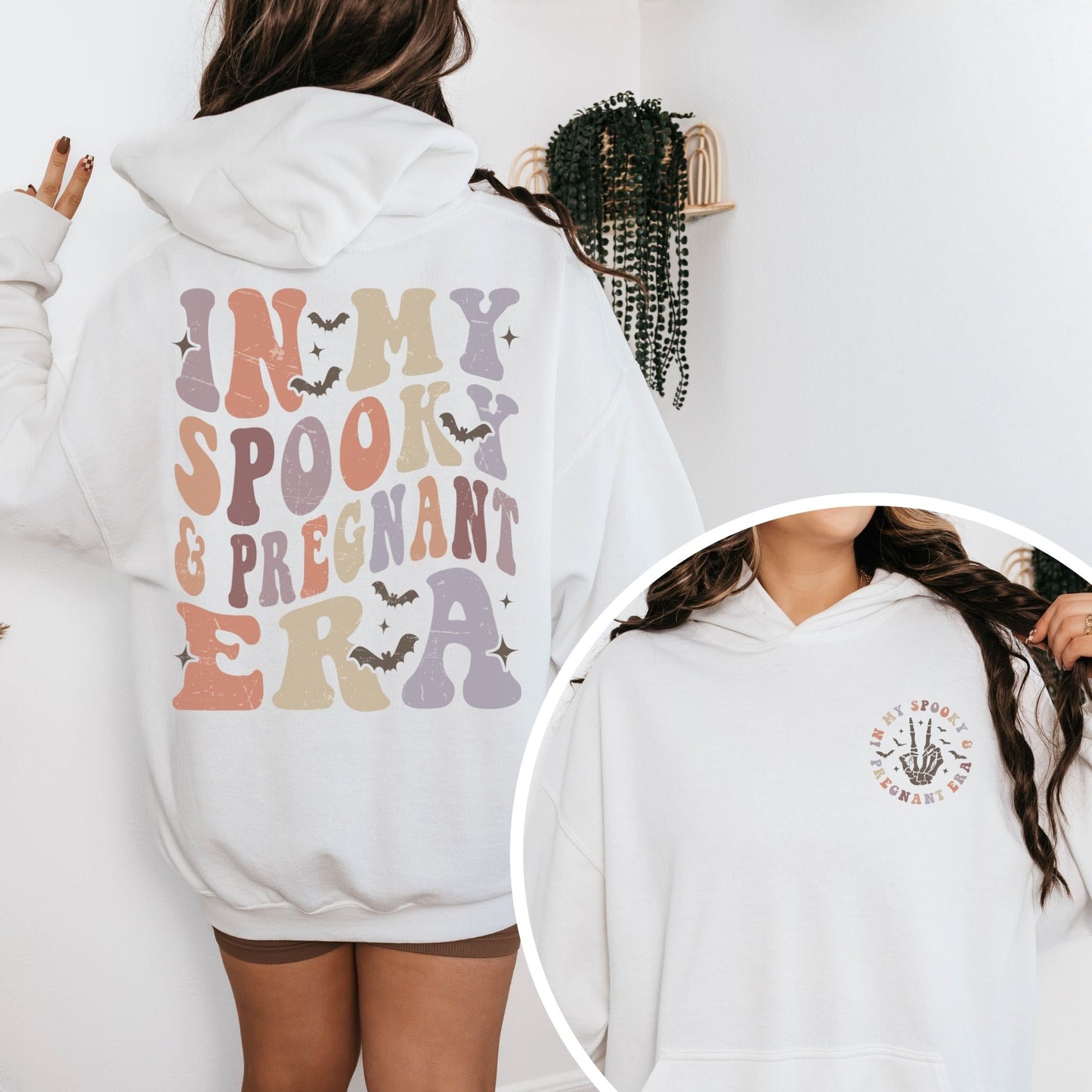 In My Spooky and Pregnant Era Halloween Pregnancy Hoodie