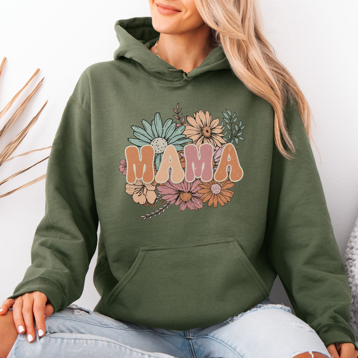 Retro Floral Mama Hoodie