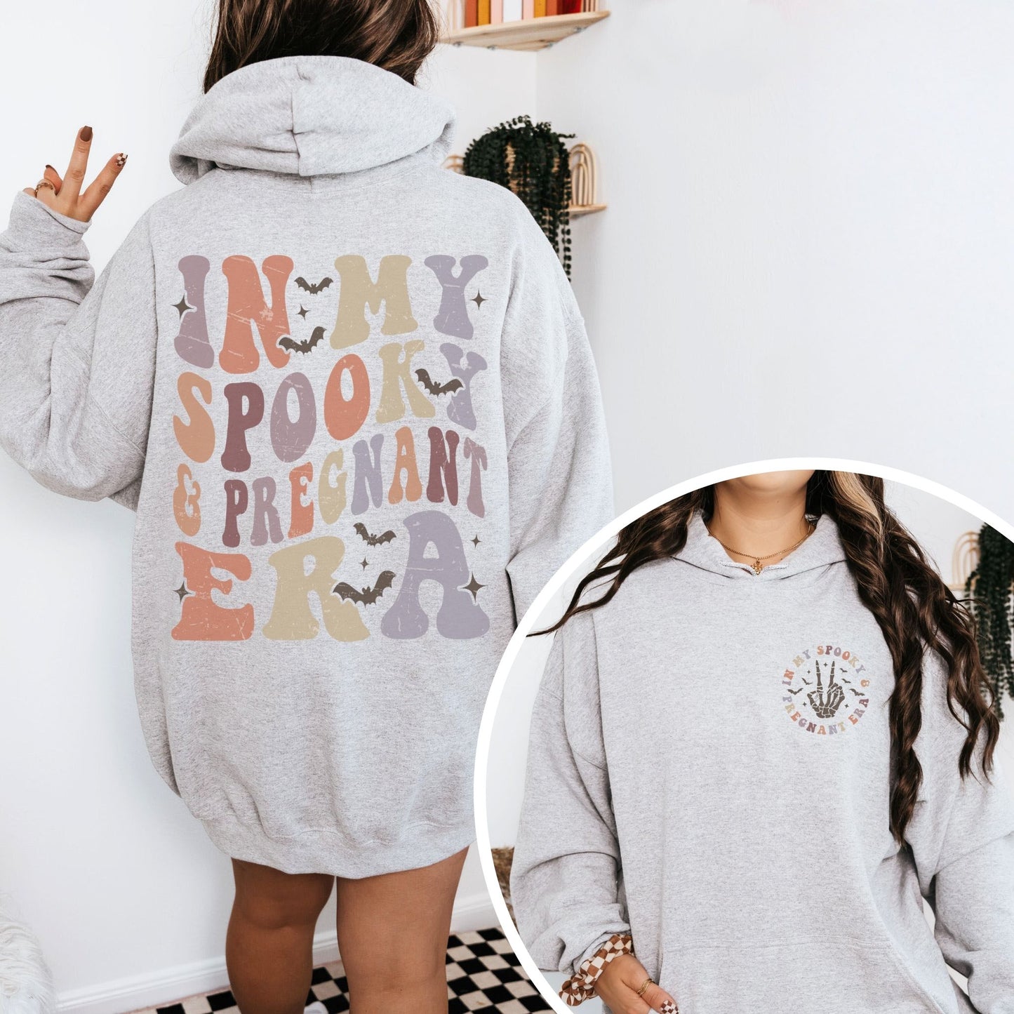 In My Spooky and Pregnant Era Halloween Pregnancy Hoodie