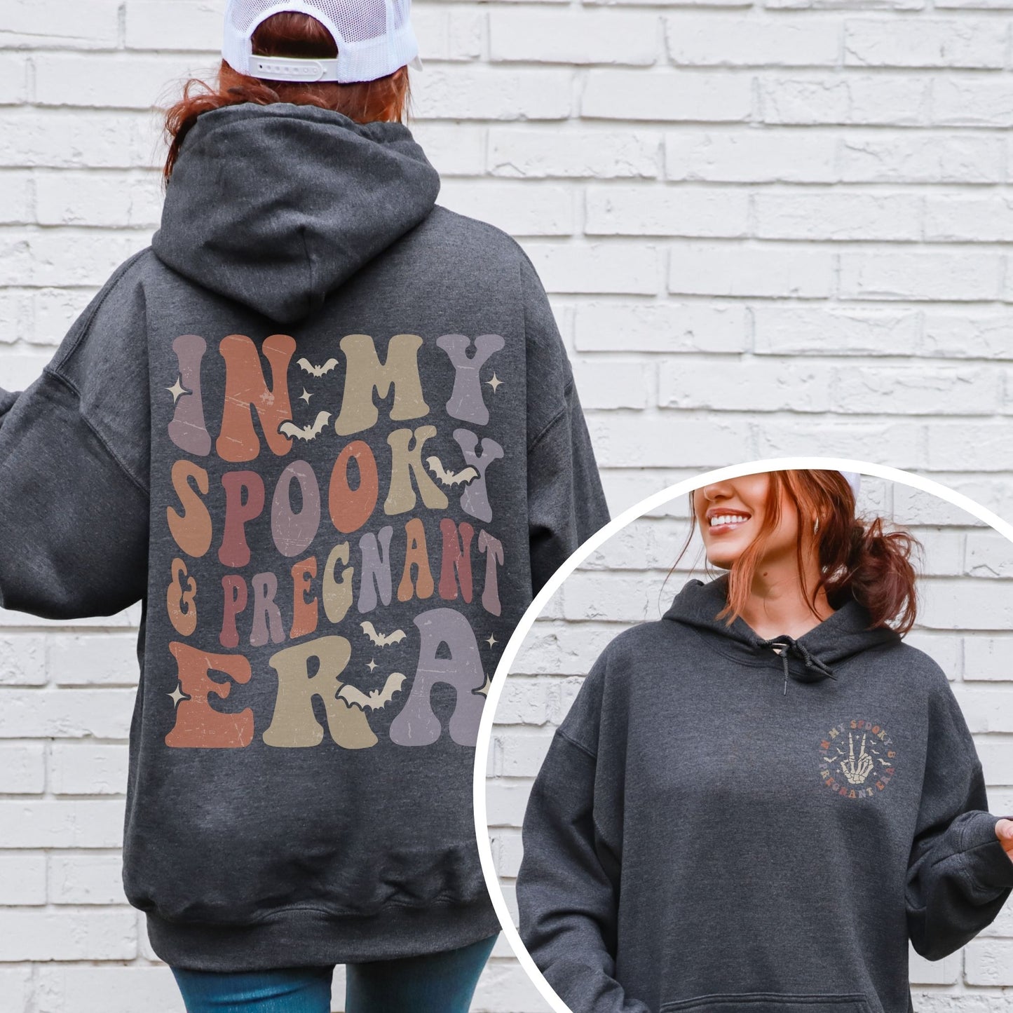 In My Spooky and Pregnant Era Halloween Pregnancy Hoodie