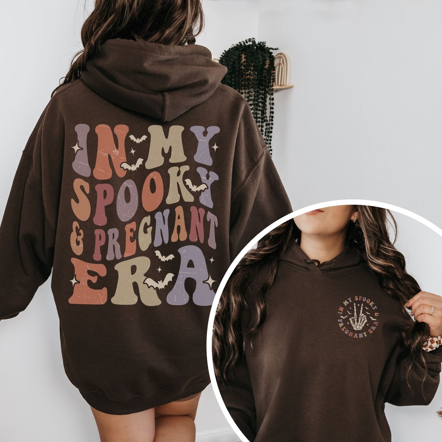 In My Spooky and Pregnant Era Halloween Pregnancy Hoodie