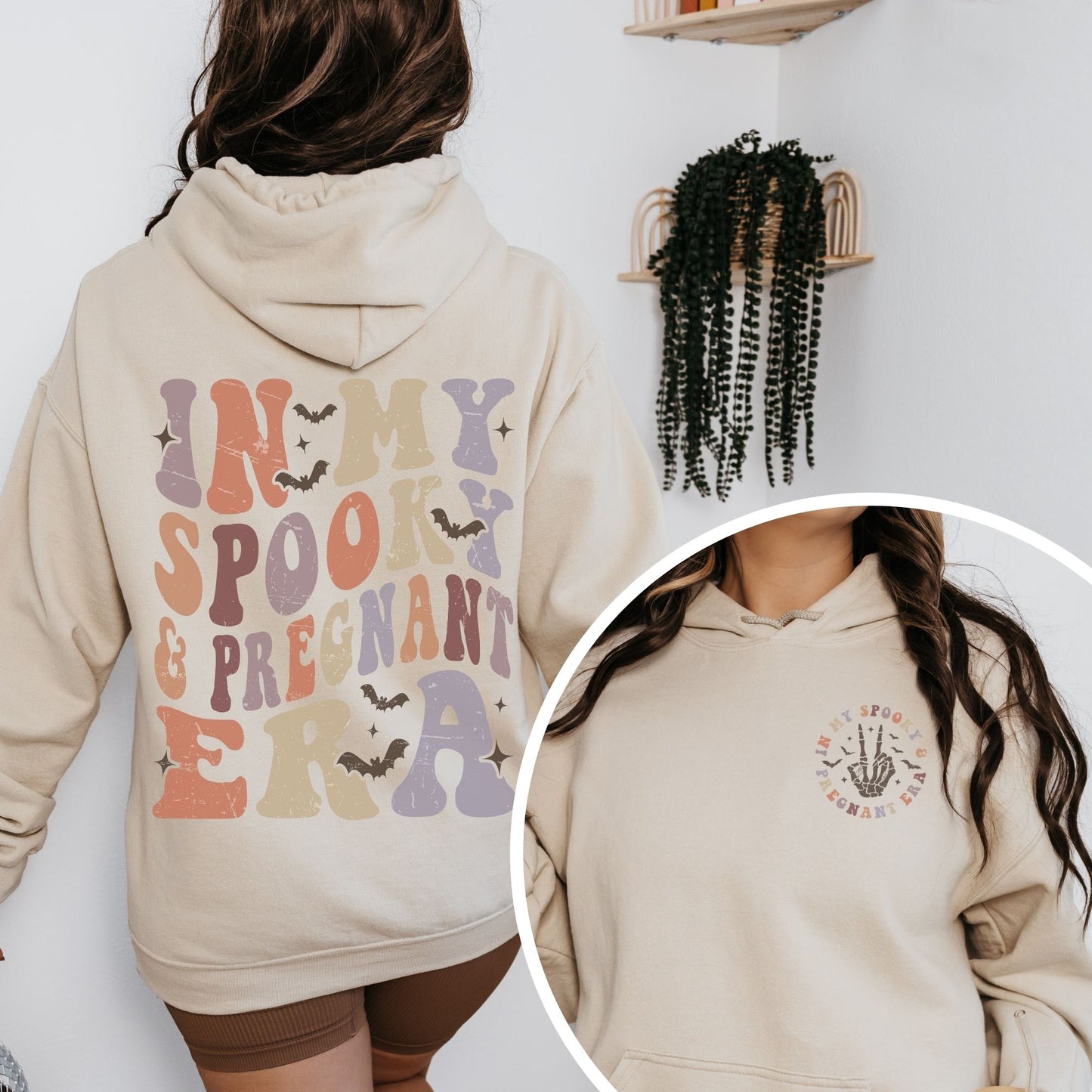 In My Spooky and Pregnant Era Halloween Pregnancy Hoodie