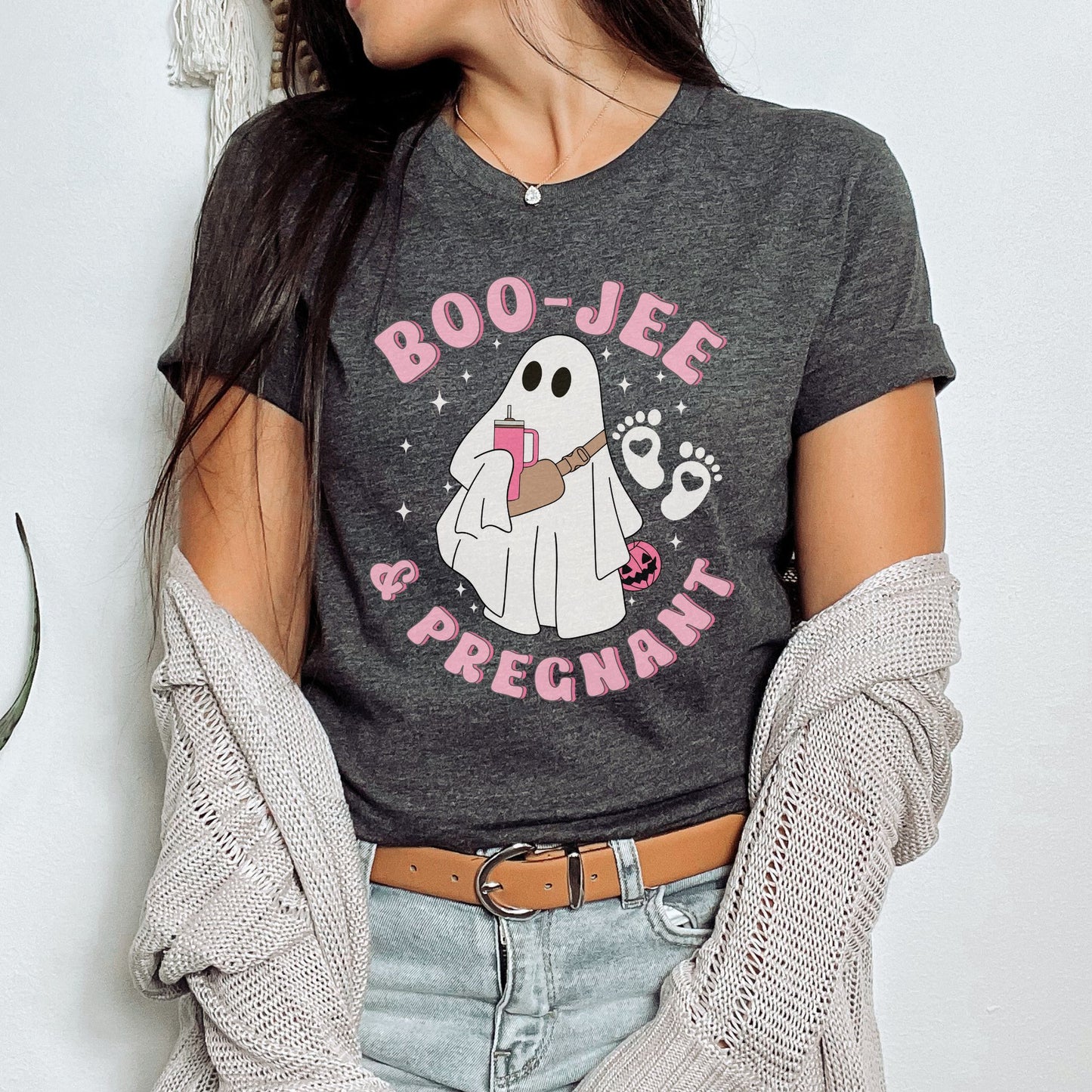 Boojee and Pregnant Halloween Pregnancy T-Shirt