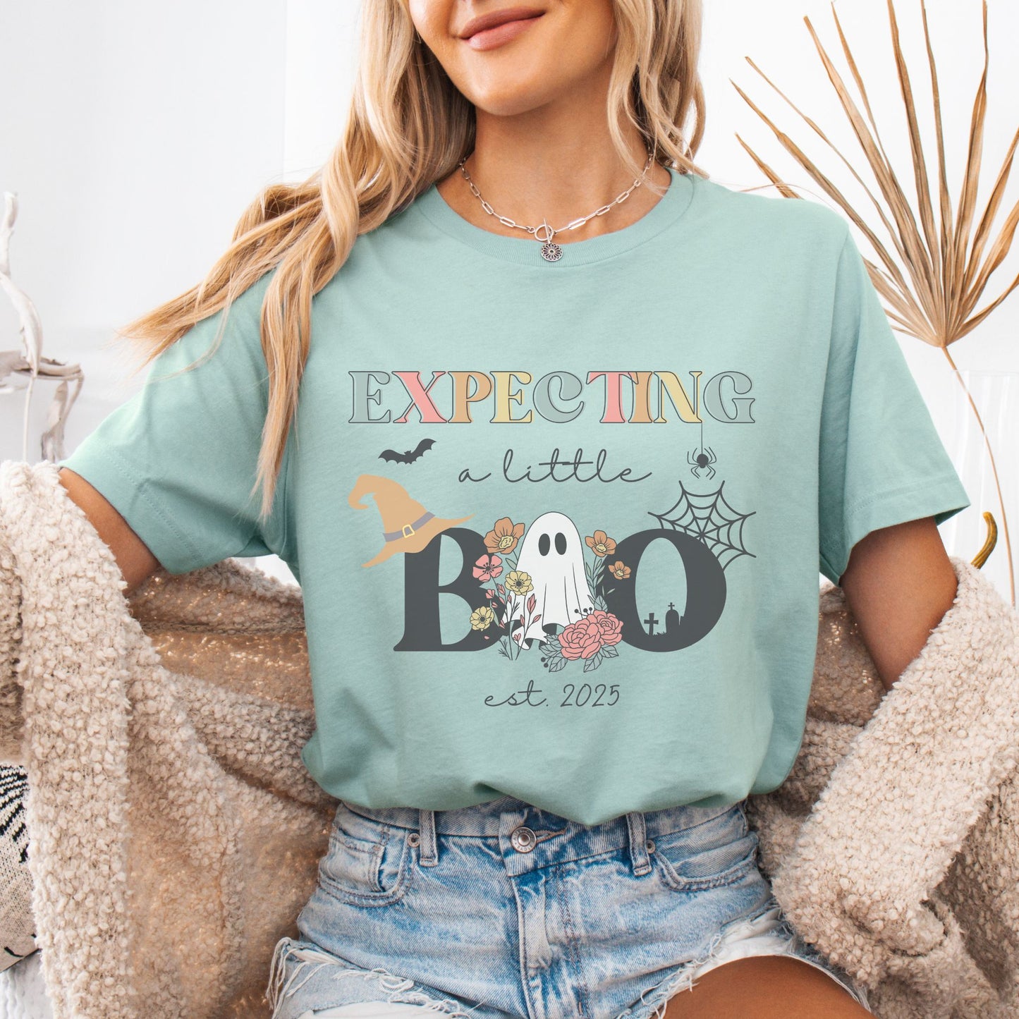 Expecting A Little Boo Halloween Pregnancy T-Shirt