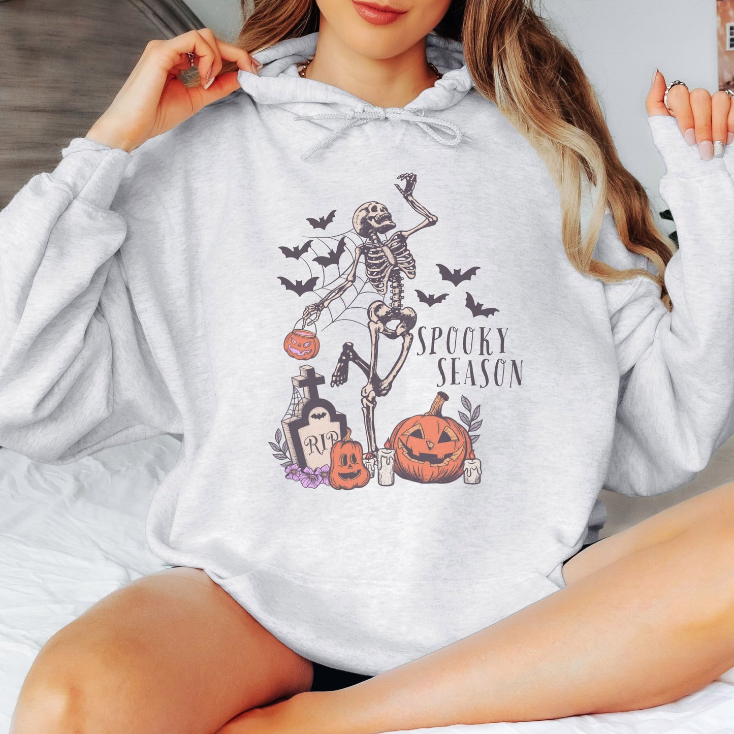 Skeleton Spooky Season Halloween Hoodie