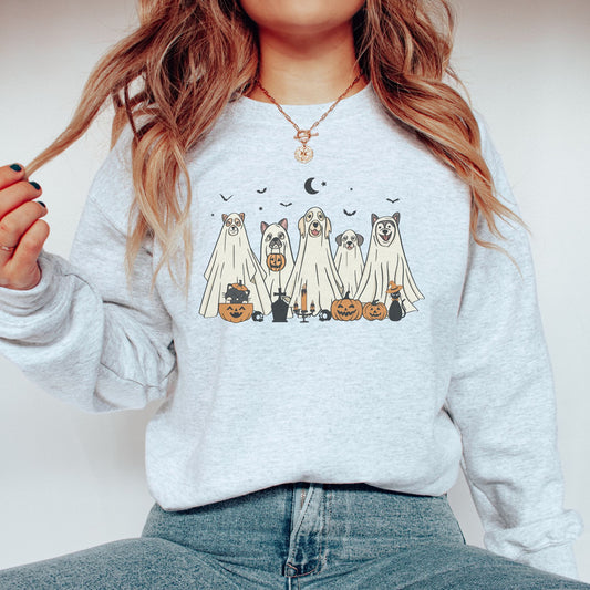 Halloween Ghost Dogs Sweatshirt