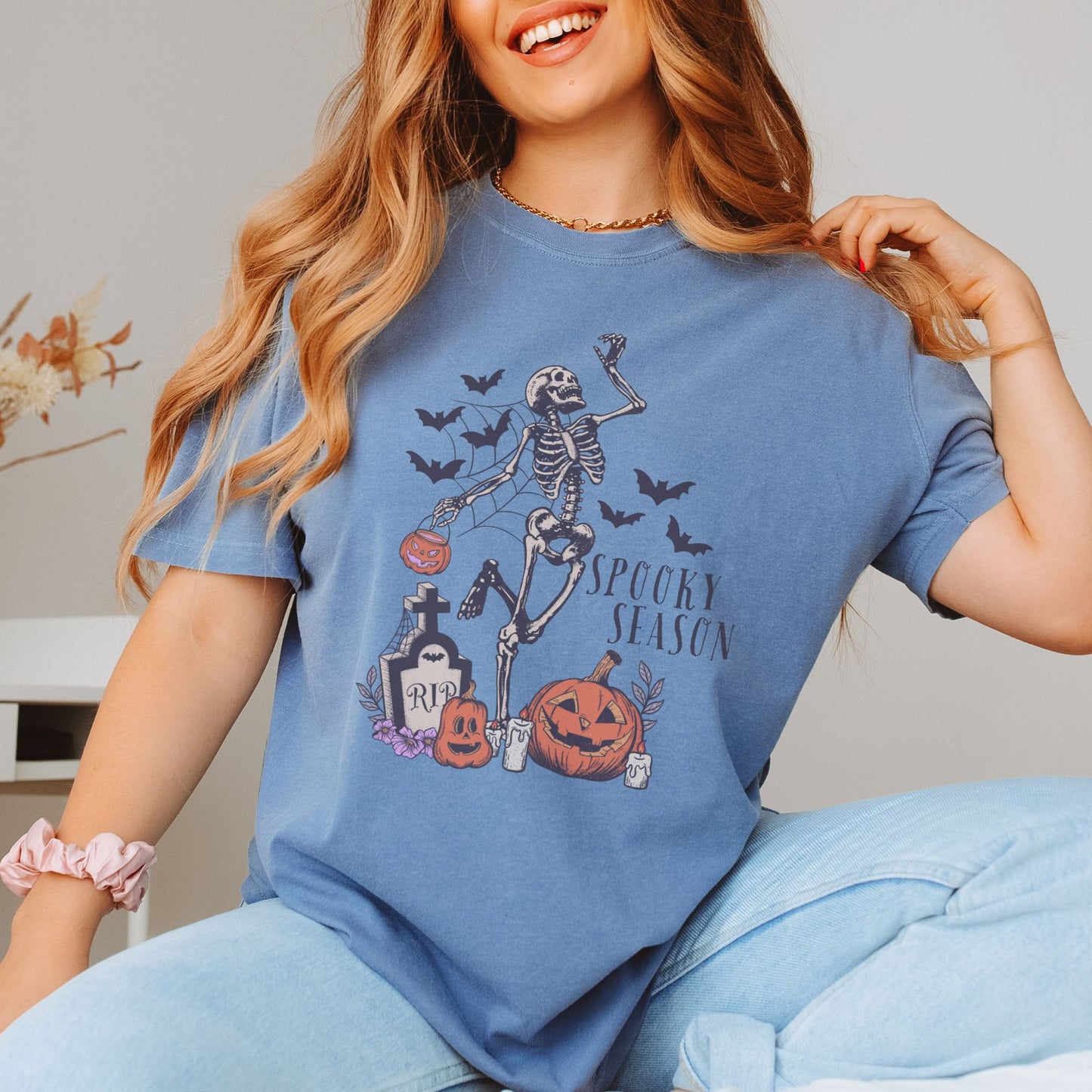 Skeleton Spooky Season Halloween T-Shirt
