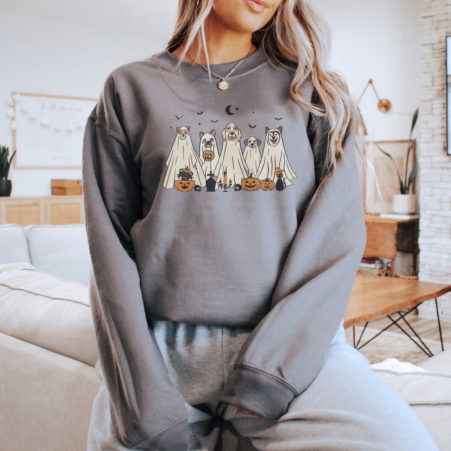 Halloween Ghost Dogs Sweatshirt