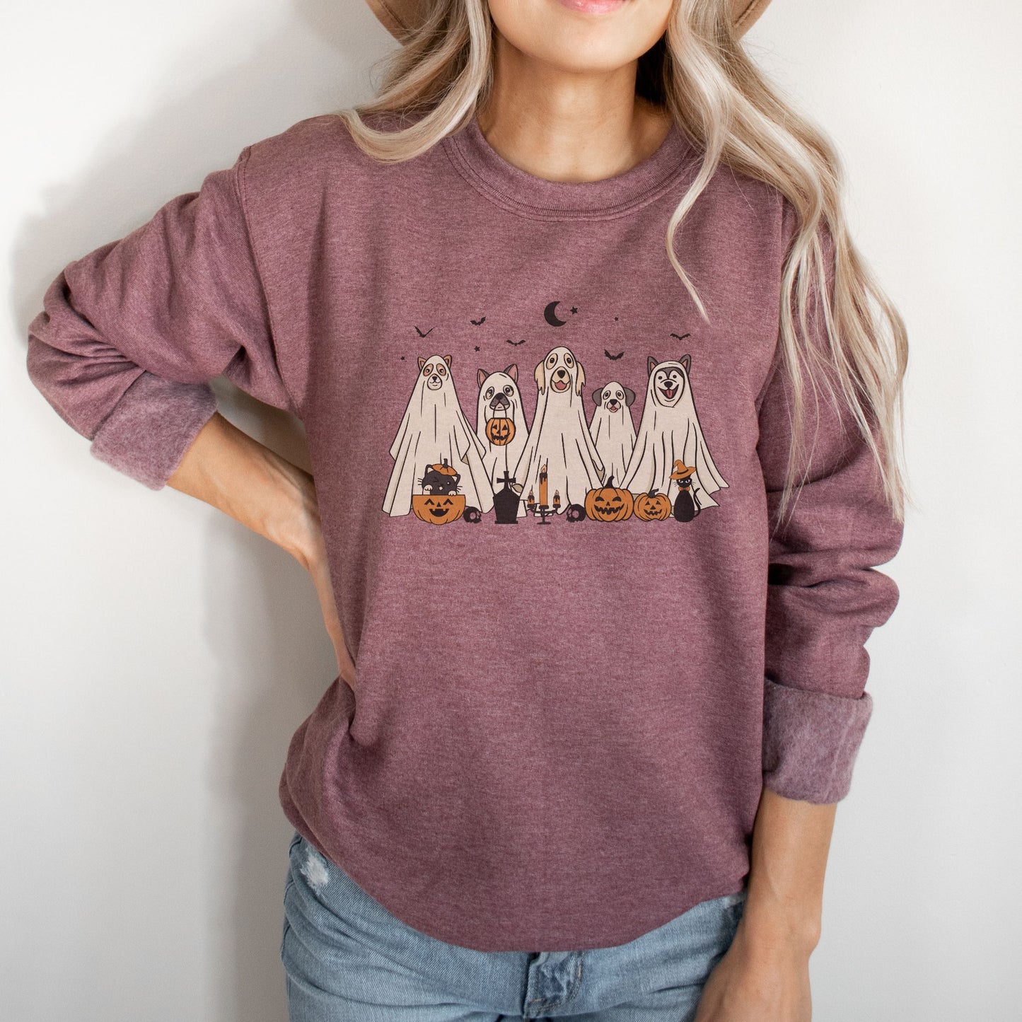 Halloween Ghost Dogs Sweatshirt