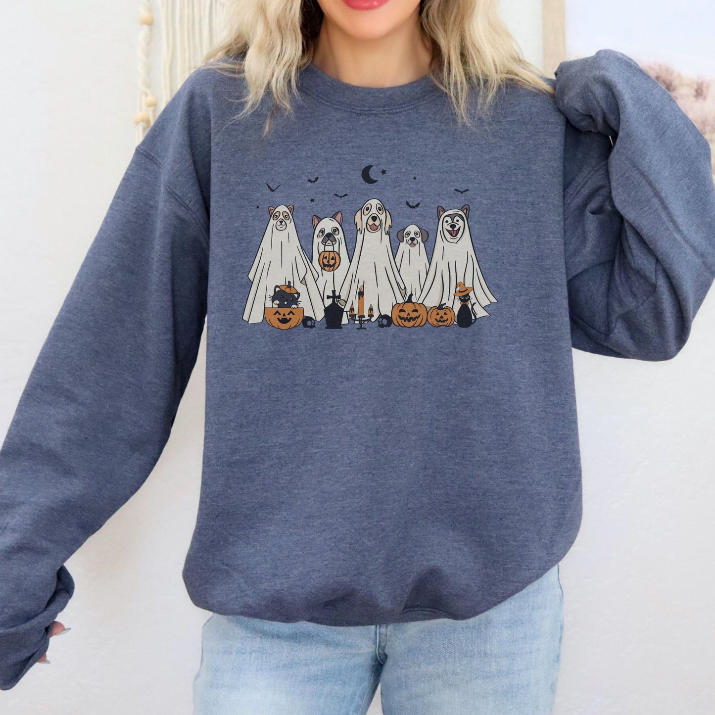 Halloween Ghost Dogs Sweatshirt