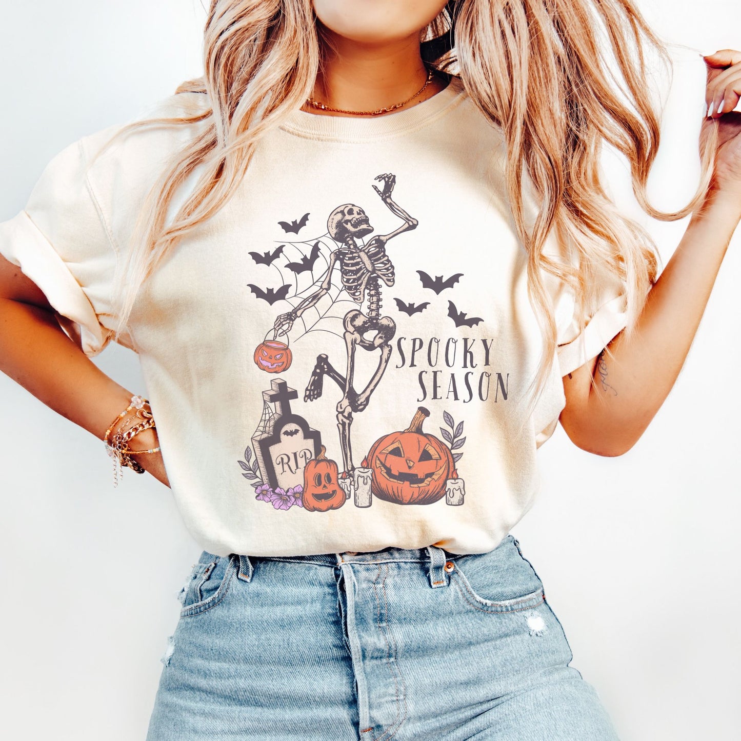 Skeleton Spooky Season Halloween T-Shirt