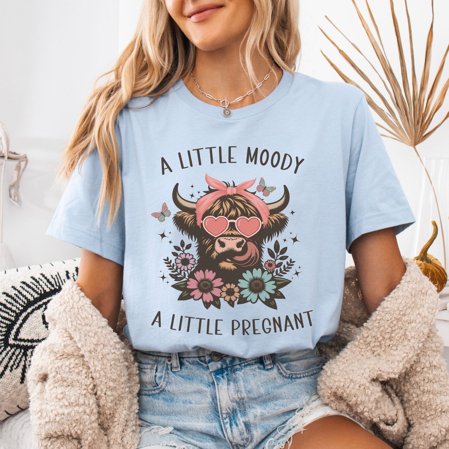 Moody and Pregnant Western Pregnancy T-Shirt