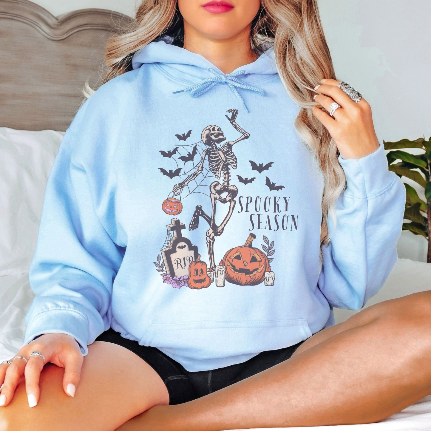 Skeleton Spooky Season Halloween Hoodie