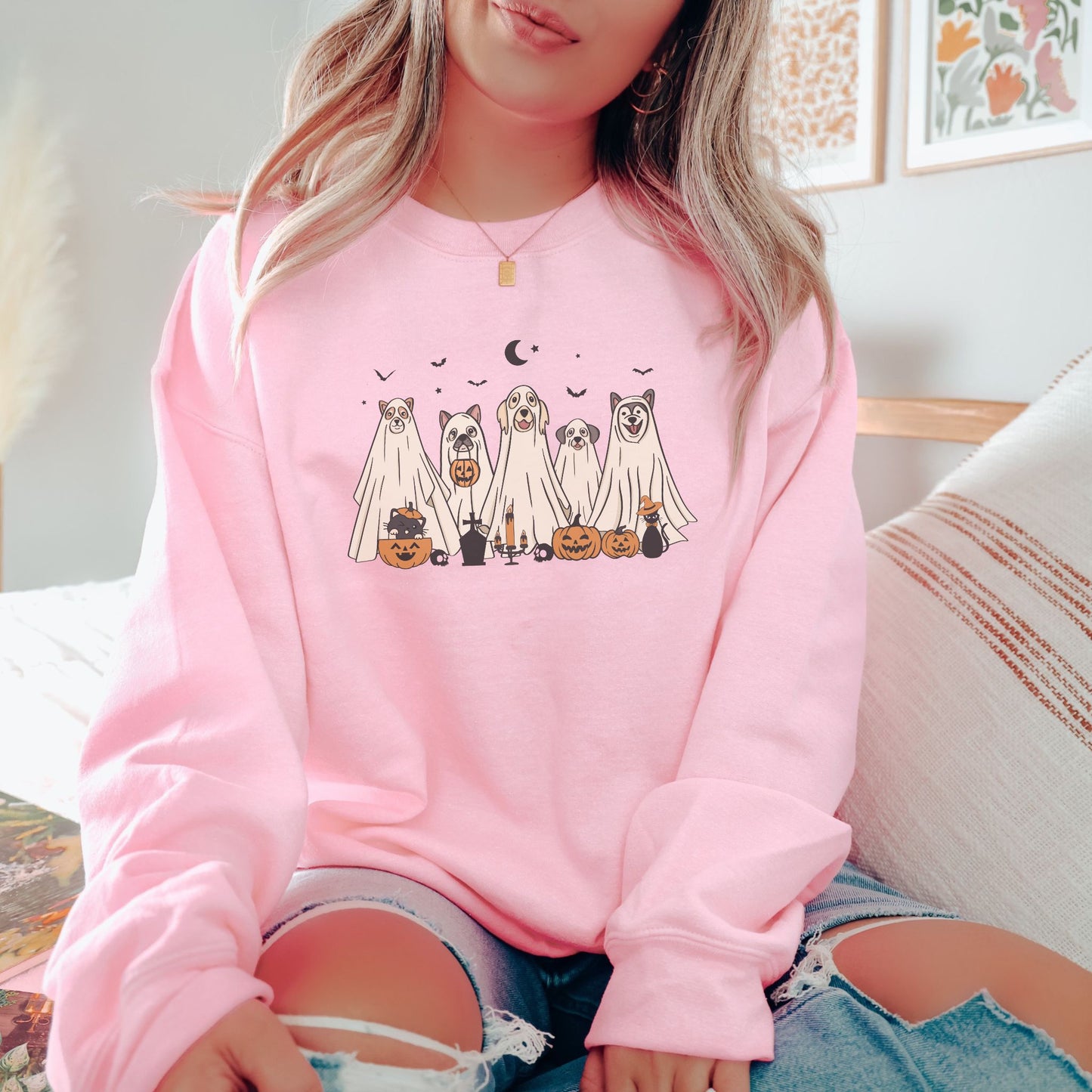 Halloween Ghost Dogs Sweatshirt