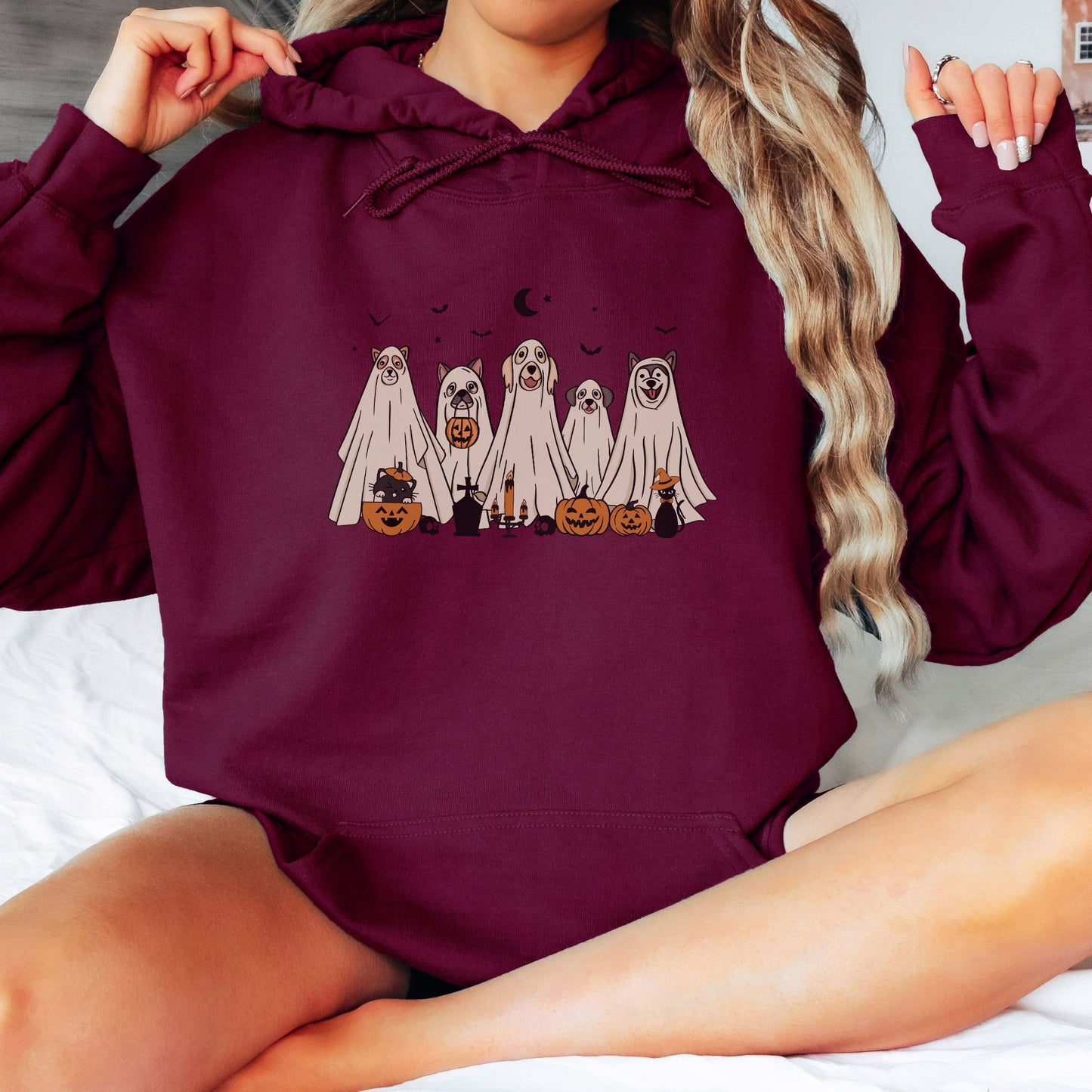 Halloween Ghost Dogs Hoodie