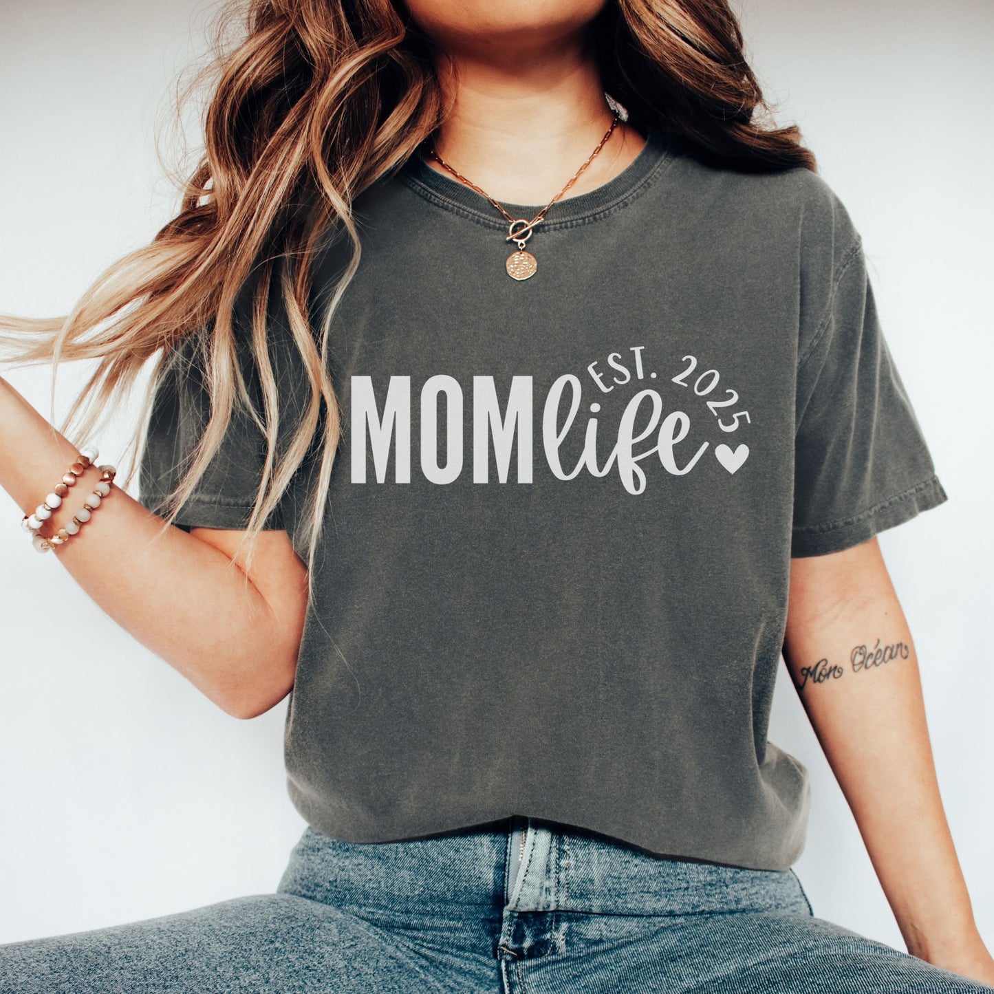 Personalized Mom Life Est. Year T-Shirt