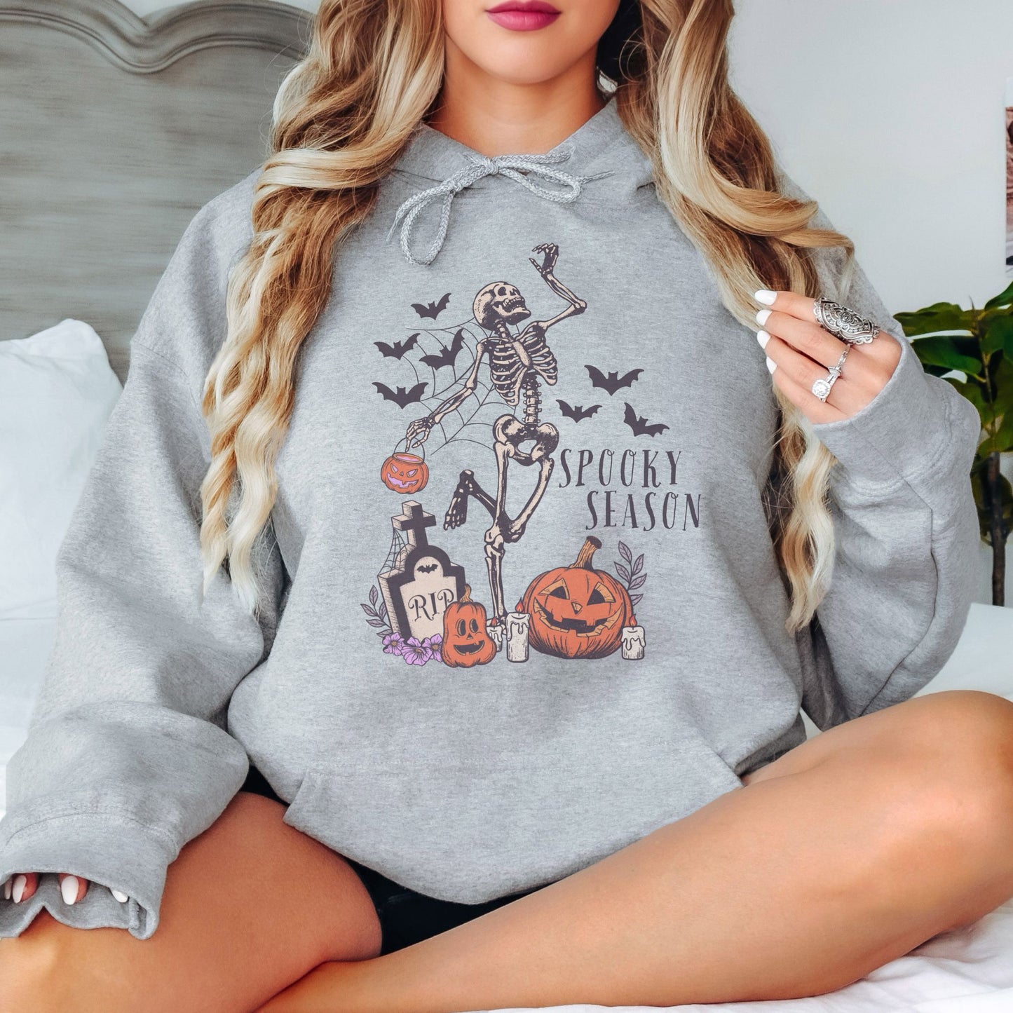 Skeleton Spooky Season Halloween Hoodie