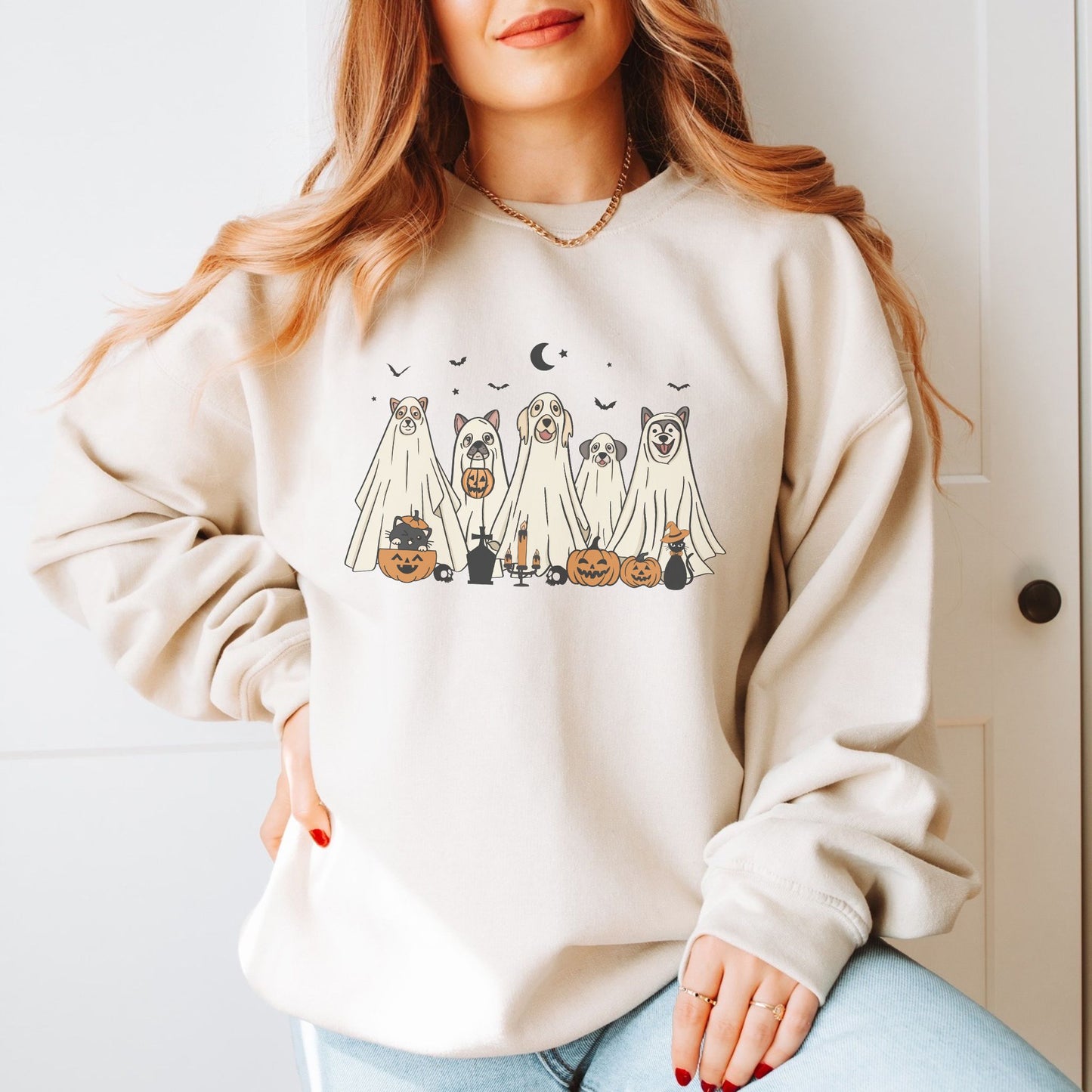 Halloween Ghost Dogs Sweatshirt