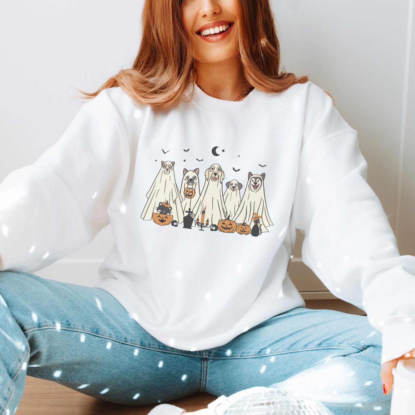 Halloween Ghost Dogs Sweatshirt