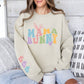 Personalized Mama Bunny Sweatshirt with Kids' Names on the Sleeve