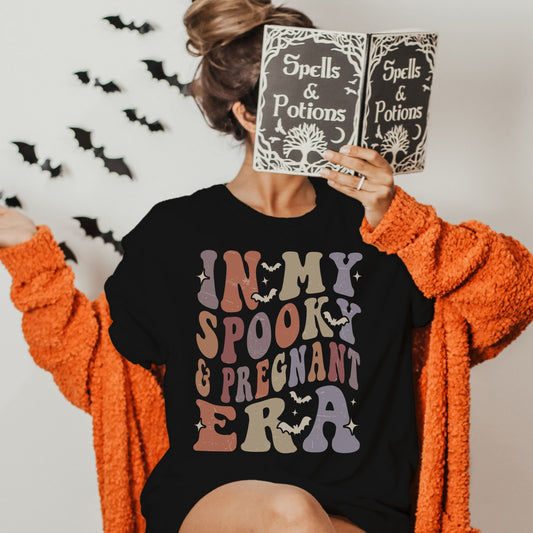In My Spooky and Pregnant Era Halloween Pregnancy T-Shirt