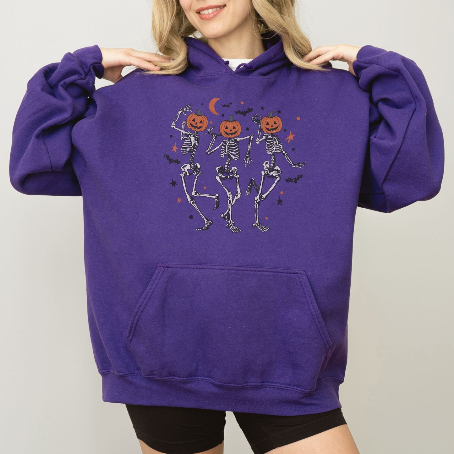 Dancing Pumpkin Head Skeleton Hoodie