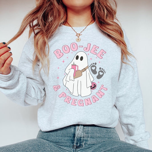 Boojee and Pregnant Halloween Pregnancy Sweatshirt